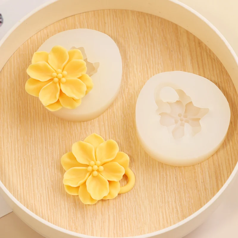 Kamelie Silikonform DIY handgemachte Aromatherapie Gips Blume handgemachte Seife Anhänger Dekoration Form Image