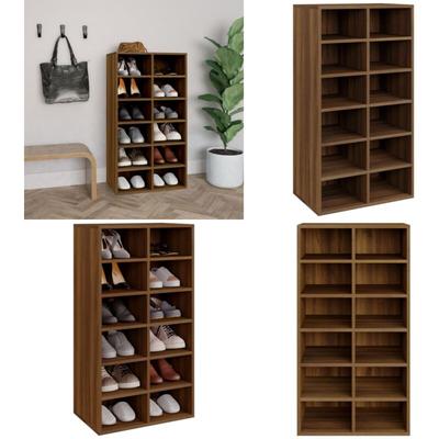 Vidaxl - Schuhregal Braun Eichen-Optik 54x34x100,5 cm Holzwerkstoff - Schuhregal - Schuhschrank Image