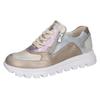 Plateausneaker WALDLÄUFER "H-AJALA", Damen, Gr. 4,5 (37,5), beige, pastell, metallic, Nappaleder, Lackleder, Nubukleder, metallic, modisch, Schuhe, Schnürer, Halbschuh Komfortschuh in H-Weite (=sehr weit)