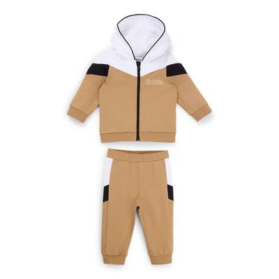 Baby Tracksuit In Stretch Cotton With Logo Prints