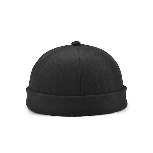 Docker-Cap aus Polyester für Herren – Krempenlose Mütze mit Umschlag im Retro-Stil für die Freizeit und den Outdoor-Bereich Image