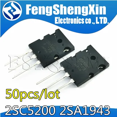 50PCS 2SA1943 2SC5200 TO-3P C5200 A1943 TO-3PL 5200 1943 POWER AMPLIFIER APPLICATIONS IC