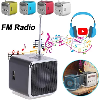 Mini FM Radio USB Rechargeable Portable Radio Digital FM Radio Receiver LCD Display Stereo