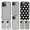 Black And White Polka Dot Mobile Phone Cases Cover For iPhone 16 15 14 12 13 mini 11 Pro MAX apple 6