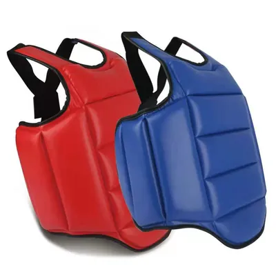 Soft Training Uniform for Taekwondo Target Foam Red/Blue/Black/Gray Karate Uniform Chest Guard Belt