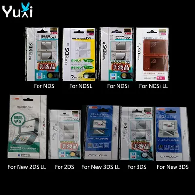 YuXi LCD Screen Protective Film For NDS NDSL NDSi XL LL Top Bottom Protector Skin Cover for New 2DS 3DS XL LL
