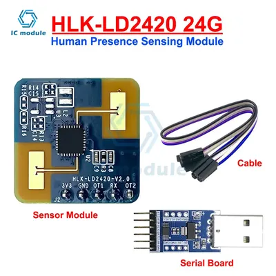 HLK-LD2420 Human Presence Sensing Radar Module LD24120 24G millimeter wave radar Intelligent Wave