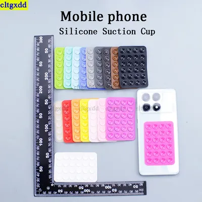cltgxdd 1 piece mobile phone tablet 24 square suction cup back adhesive silicone rubber double-sided