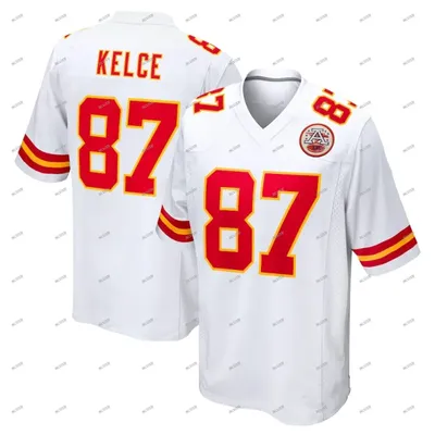 Popular Chiefs Travis Kelce Mens Rugby Jersey #87 Hot Selling Breathable Quick-dry Outdoor Football