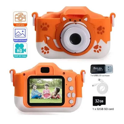 HD 1080P Kids Digital Camera 20MP Children Camera with USB Charger Built-In Game Camera Shockproof