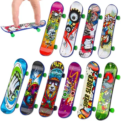 10pcs Finger Skateboard Toys Creative Fingertip Fingerboards Toys for Kids Birthday Party Favor