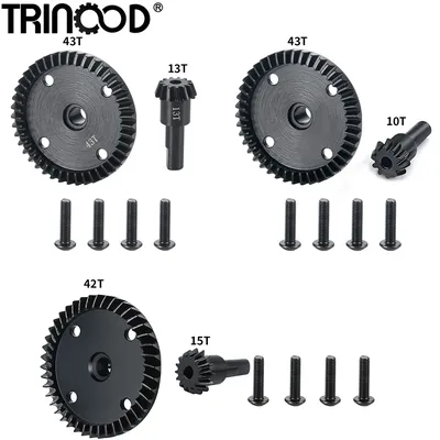 TRINOOD Steel Diff Gear 10T 13T 15T 42T 43T Transmission Differential Gears for 1/8 Typhon 6S BLX TLR Buggy Upgrade Parts