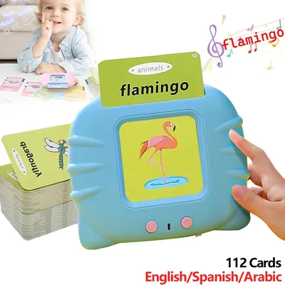 Early Education Flash Card Learning Toys Talking Flashcards for Kids Preschool English Electronic Audio Book Machine Gift