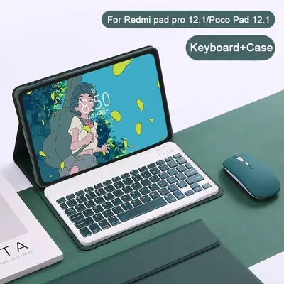 Tablet Cases For Xiaomi Redmi Pad Pro Poco Pad Case 12.1 2024 Smart Funda Keyboard Cover Redmi Pad