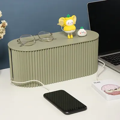 2024 Nordic Plug Board Storage Box Cable Wire Organizer Case Socket Wireless WiFi Router Bracelet