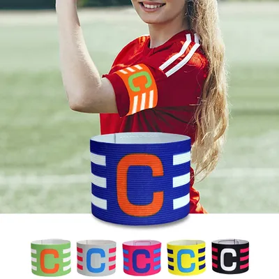 Football Captain Armband Adjustable Leader Competition Armband with Touch Fastener Brazalete Capitan