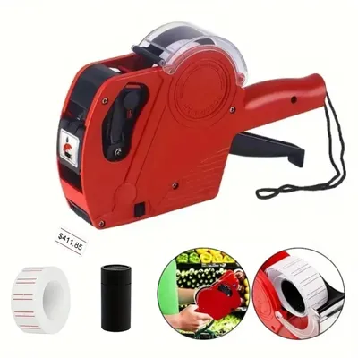 1 PC MX5500 Pricing Label Gun with 500 Sticker Labels, 1 Ink Refill, 8 Digit Price Label Gun for