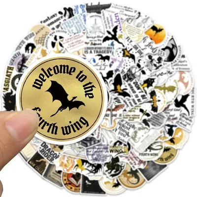 10/50/100Pcs New Fourth Wing Dragon Stickers Fantasy Novel Scrapbook Skateboard Graffiti Luggage