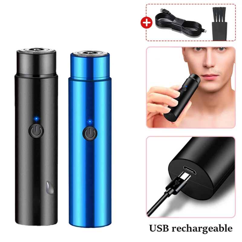 Mini Electric Shaver for Men Portable Electric Razor Beard Knife USB Charging Men