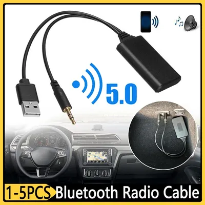 1-5pcs Bluetooth Radio Cable Adapter Car AUX Bluetooth 5.0 Music Audio Receiver Universal For BMW