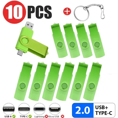 10 PCS LOT New JASTER USB 3.0 TYPE C USB Flash Drive OTG Pen Drive 128GB 64GB 32GB 16GB USB Stick 2