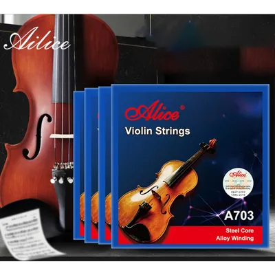 Violin Silver Wound E A D G Single Strings Replacement For Full Size Violins For 1/2 1/4 1/8 3/4 4/4