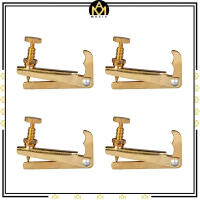 4PCS Violin Fine Tuner Adjuster Copper Gold Alloy Silver For 3/4 4/4 Size Accessory DIY Fiddle