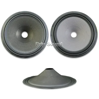 10" Inch 245mm 35.5mm Core Speaker Cone Paper Basin Woofer Drum Paper 2-Ring Cloth Edge Trumper Bass