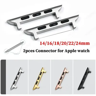 2pcs/lot Stainless Steel Adapter for Apple Watch Connectors Repair Tools Connecting Strap for Iwatch