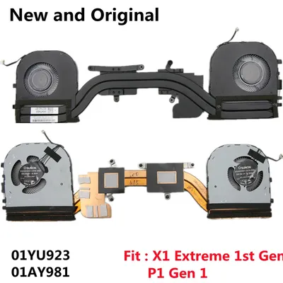 New Original Thermal CPU Cooling Fan Cooler Heatsink For Lenovo ThinkPad X1 Extreme 1st P1 Gen 1
