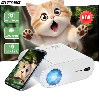 Global Version Ditong L007 Projector 4K Auto Focus Android Smart Home Theatre Full HD Native