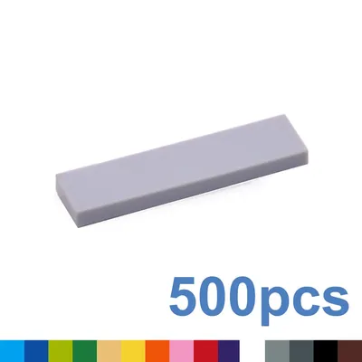 500pcs DIY Building Blocks Smooth 1x4 Dots Thin Figure Bricks Educational Creative Size Compatible