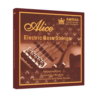 Alice AWR68 Electric Bass Strings For 4/5-Strings Bass Professional Light Medium Hexagonal Core