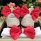 6. Dollbling Delicate Apricot Butterfly Baby Shoes Headband Set Luxury Diamond Fluff Outfit Red