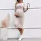 Maternity Dress Fashion Pregnancy Clothes Long Sleeve Temperament Slim Solid Color Knit Maternities