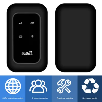 Portable 4G LTE WiFi Modem with SIM Card Slot High Speed WiFi Mobile Hotspot Wireless for RV Travel