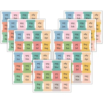 2 Sheet Color Months Index Label Sticker Self Adhesive Bookmark Stickers Classification Stickers