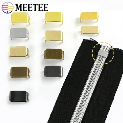50/100Pcs 3#5#8#10# Non-slip Metal Zipper Stopper for Nylon Zippers Zip End Lock Sewing Zips Instant Fix Repair Kit Accessories