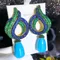 Missvikki New Luxury Trendy Big Drop Pendant Earrings For Women Wedding Party Luxury Shiny Earrings