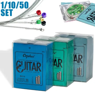 10/50 Set Orphee Electric Guitar Strings Set RX Series Hexagonal Carbon Steel 6 String for Electric