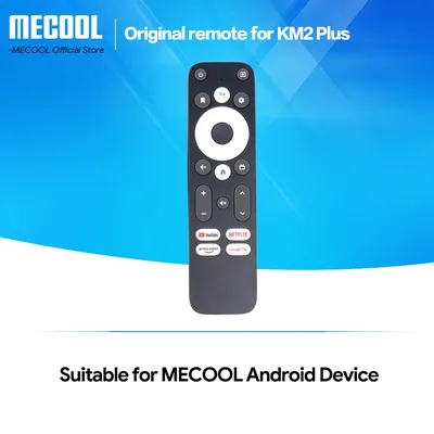 Original Replace Remote for KM2 Plus with Google Voice Control and YouTube Prime Video Netflixs