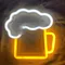 Neon Beer Sign Suitable for Battery Powered and USB Powered Glow Sign Gift for Husband LED Beer Neon