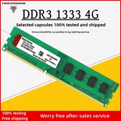 8gb 2 X 4gb pc3-10600 desktop ddr3 ram 1333 MHz 240-pin DIMM memory 1.5V voltage Both Intel and AMD