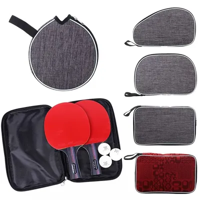 Table Tennis Rackets Bag Ping Pong Paddles Storage Bag Capacity Single Paddle Protective Cover