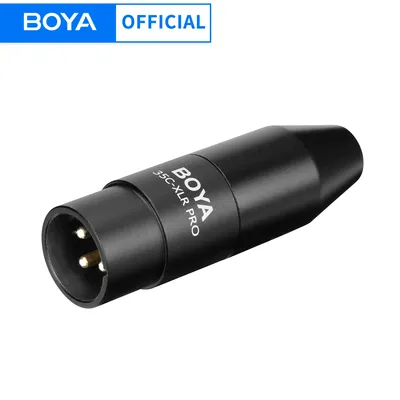 BOYA 35C-XLR Pro 3.5mm TRS(Female) to XLR(Male) Adapter with Power Converts Fuction Microphone