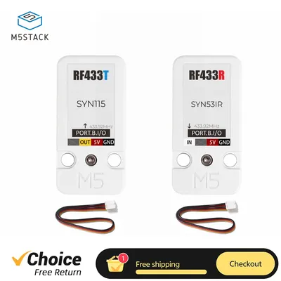 M5Stack RF433T RF Transmitter RF433R Wireless Radio Receiver 433.92MHz for IoT RF Remote Control