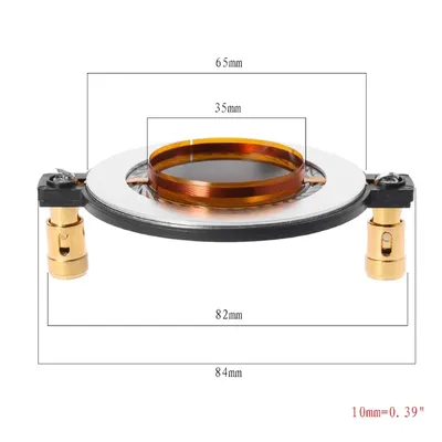 Speaker Titanium Film 34.5 44.5 51.5 72 74 Core Tweeter Voice Coil Membrane Titanium Film Treble