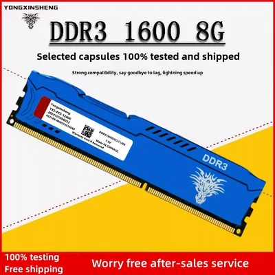 DDR3 DDR4 RAM 2GB 4GB 8GB 16G1333MHz 1600MHz 1866MHz PC3-10600 PC3-12800 PC3-14900 Non-ECC Cooling