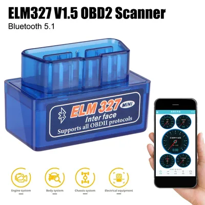 ELM327 Car Diagnostic Scanner Bluetooth V1.5 Detector For IOS/Android OBD2 Interface Adapter Mini