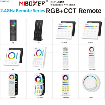 MiBoxer 2.4G Wireless RGBCCT Zone Panel Remote FUT088 FUT089 FUT089B FUT089S FUT100 FUT092 FUT092B
